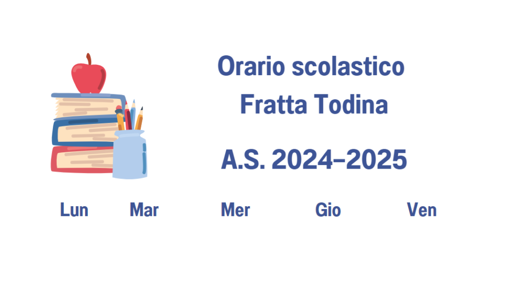 Orario Plesso di Fratta Todina A.S. 2024/25